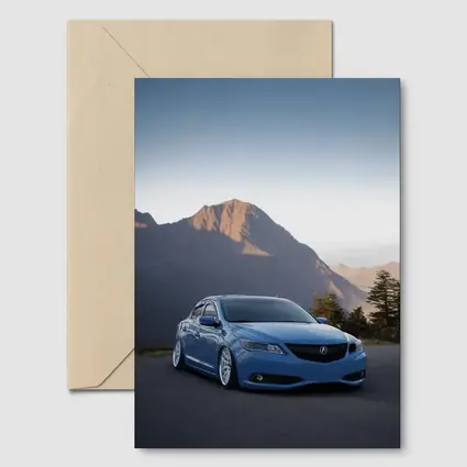 Acura ILX Blue Slammed Mountain Backdrop