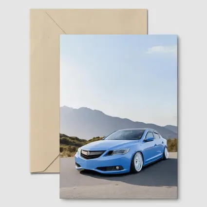 Acura ILX Blue Stance Mountain Background