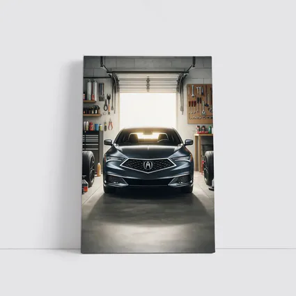 Acura ILX Parked Inside Modern Garage