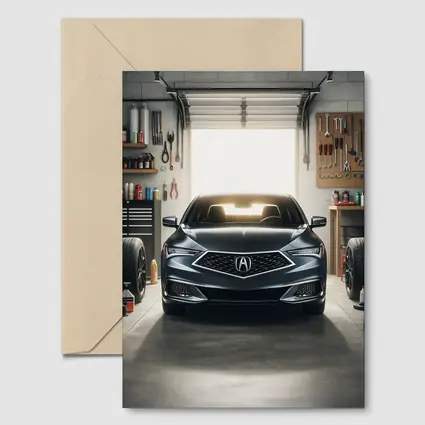 Acura ILX Parked Inside Modern Garage