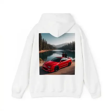 Acura Integra Red Car By Mountain Lake