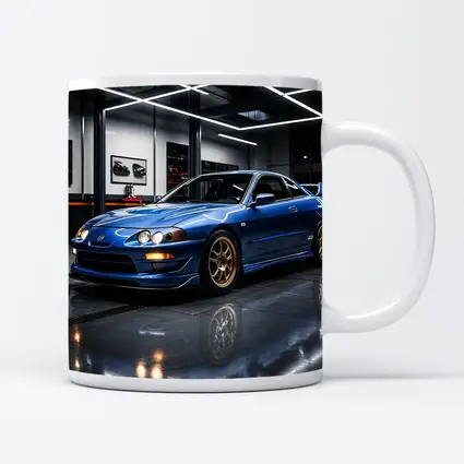 Acura Integra Blue Coupe in Garage