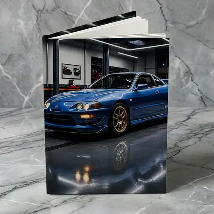 Acura Integra Blue Coupe in Garage
