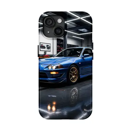 Acura Integra Blue Coupe in Garage