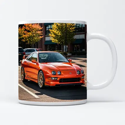 Acura Integra Type R Orange Parking Lot