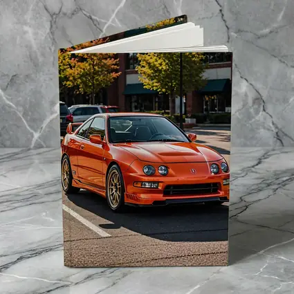 Acura Integra Type R Orange Parking Lot
