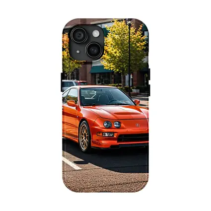 Acura Integra Type R Orange Parking Lot