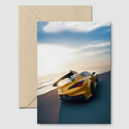 Acura Integra Type S Yellow Beach Sunset