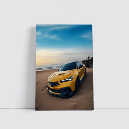 Acura Integra Type S Yellow Beach Shore