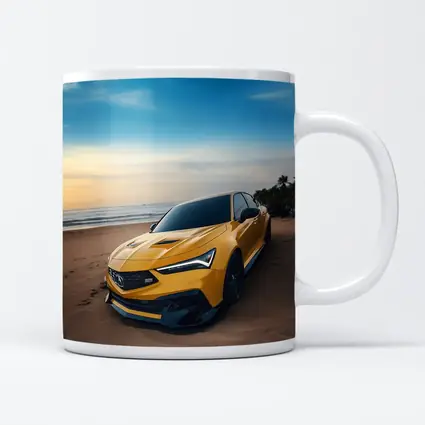 Acura Integra Type S Yellow Beach Shore