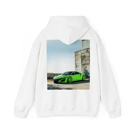 Acura NSX Green Supercar Urban Concrete Setting