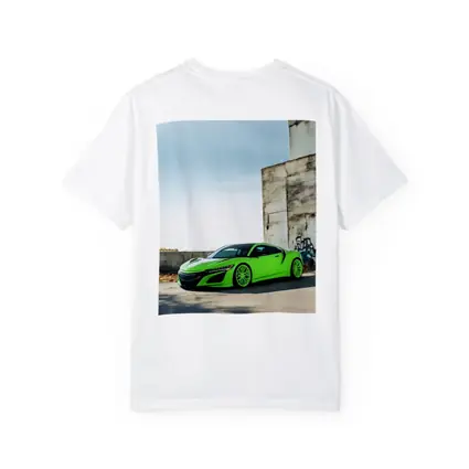 Acura NSX Green Supercar Urban Concrete Setting