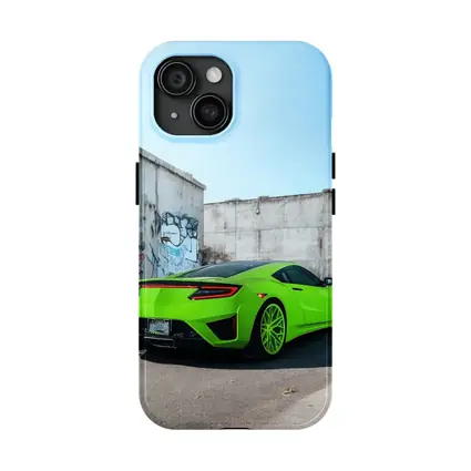 Acura NSX Green Supercar Concrete Wall