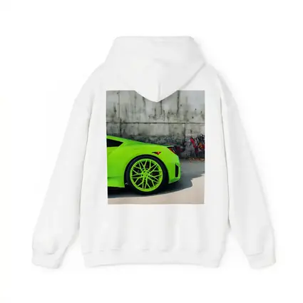 Acura NSX Lime Green Against Concrete Wall