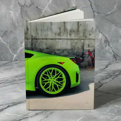 Acura NSX Lime Green Against Concrete Wall