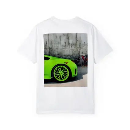 Acura NSX Lime Green Against Concrete Wall