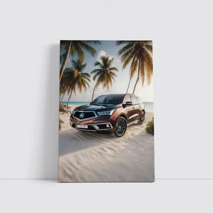 Acura MDX Parked on Sandy Tropical Beach