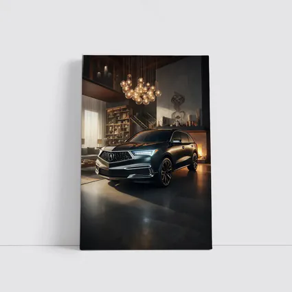 Acura MDX Parked Inside Luxury Home