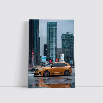 Acura MDX Stance City Rainy Street