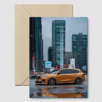 Acura MDX Stance City Rainy Street