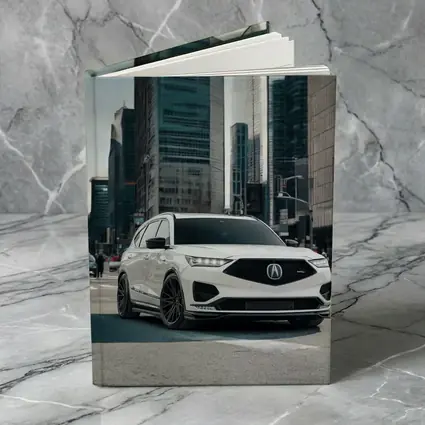 Acura MDX White SUV City Streets