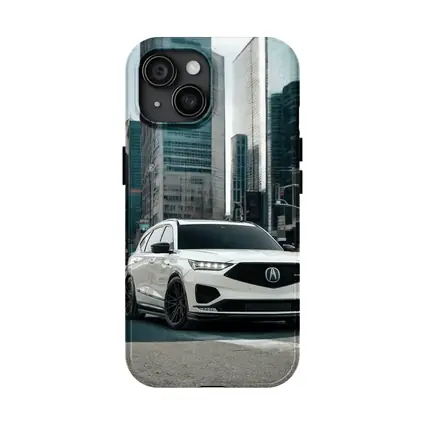 Acura MDX White SUV City Streets