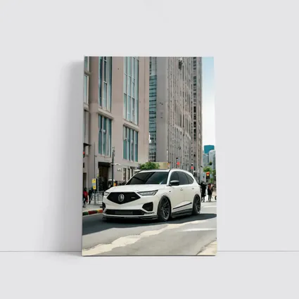 Acura MDX White SUV City Street