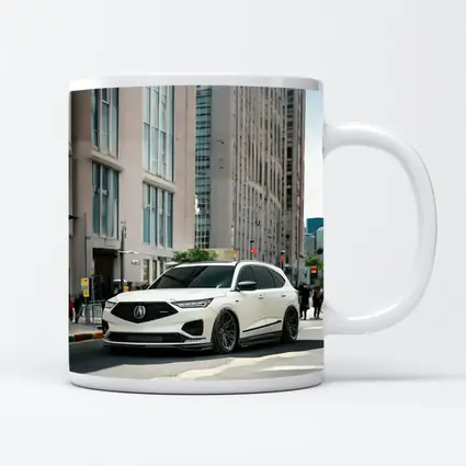 Acura MDX White SUV City Street