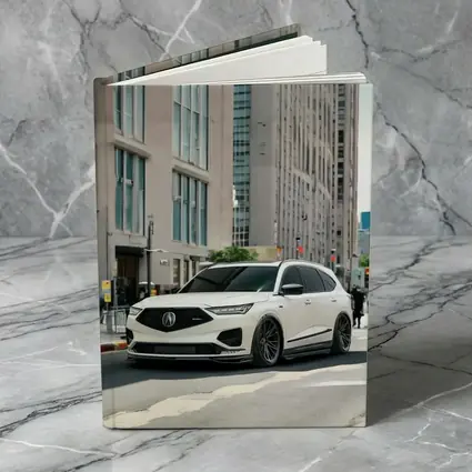 Acura MDX White SUV City Street