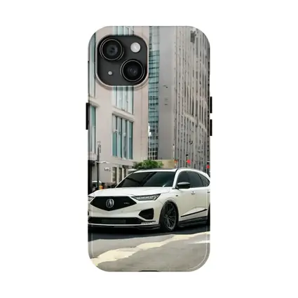 Acura MDX White SUV City Street