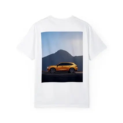 Acura MDX Orange SUV Mountain Background