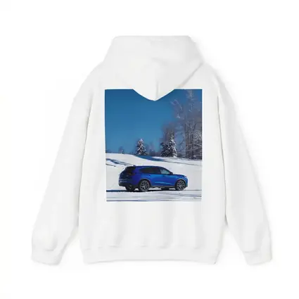 Acura MDX Blue SUV Snowy Winter Landscape