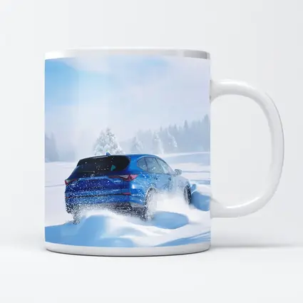 Acura MDX Drifting Through Deep Winter Snow