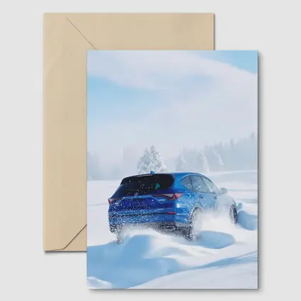 Acura MDX Drifting Through Deep Winter Snow