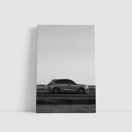Acura MDX Slammed Black White Highway
