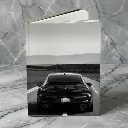 Acura TLX Black and White Open Road