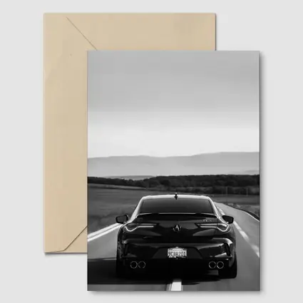 Acura TLX Black and White Open Road