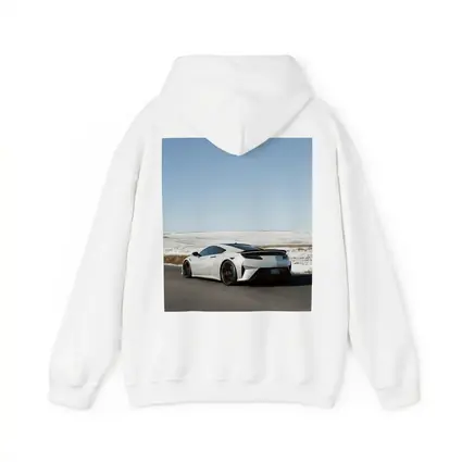 Acura NSX White Supercar Snowy Winter Road