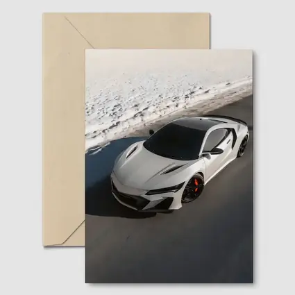 Acura NSX Type S White Snow Road