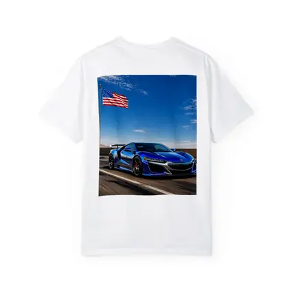 Acura NSX Blue Speed American Flag Highway