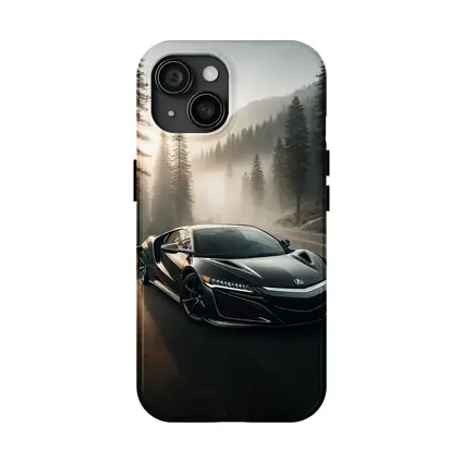 Acura NSX Black Sports Car Misty Forest