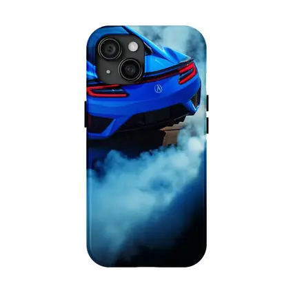 Acura NSX Blue Supercar Burnout Smoke