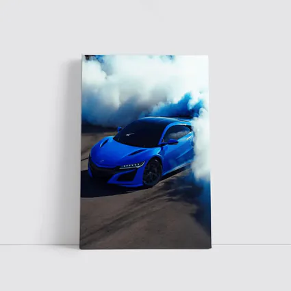 Acura NSX Blue Supercar Smoke Burnout