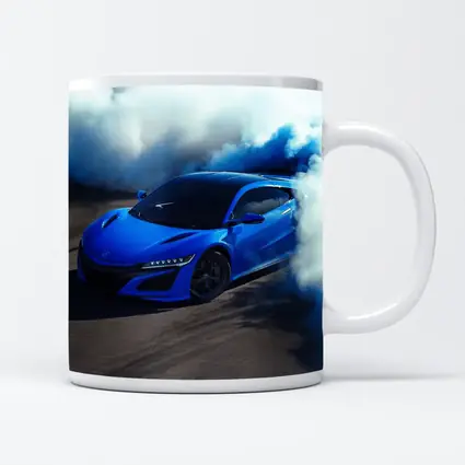 Acura NSX Blue Supercar Smoke Burnout