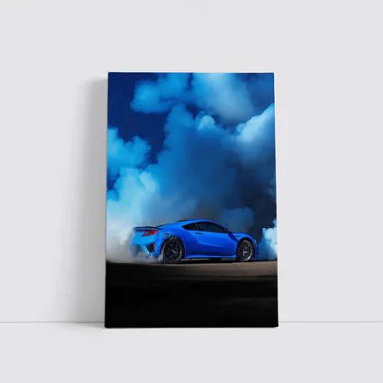 Acura NSX Blue Smoke Track Burnout