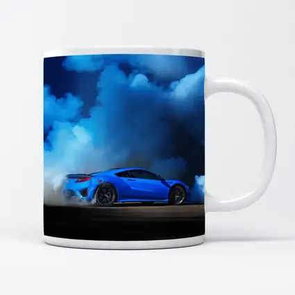 Acura NSX Blue Smoke Track Burnout