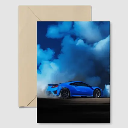 Acura NSX Blue Smoke Track Burnout