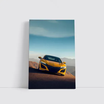 Acura NSX Yellow Sports Car Mountain Road