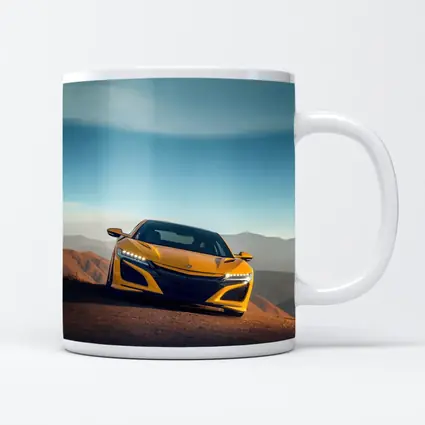 Acura NSX Yellow Sports Car Mountain Road