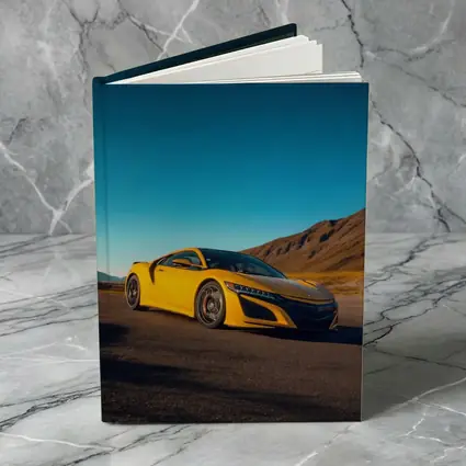 Yellow Acura NSX Mountain Desert Road